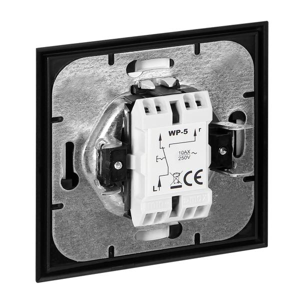 Łącznik podtynkowy schodowy Luna, 10A, 250V, WP-5L, czarny/złoty
