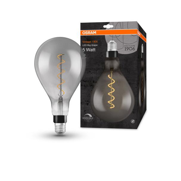 Żarówka LED Vintage 1906 LED dim CL A160 FIL SMOKE 12 dim 5W/818 E27 4058075270022 LEDVANCE
