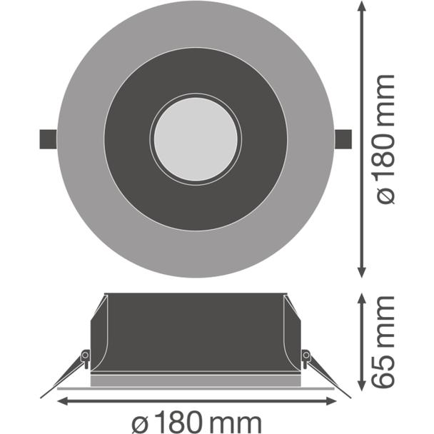 DOWNLIGHT UGR19 DN155 PFM 14W 840 DALI WT LEDV LEDVANCE