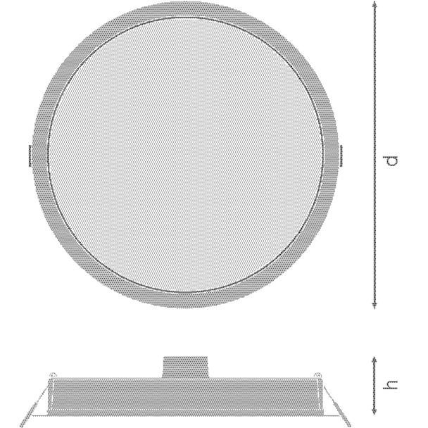 Oprawa DOWNLIGHT IP44 DN 215 30W 830 WT