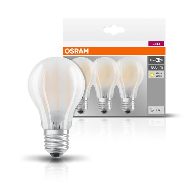 BASE CL A60 6,5W 827 230V GL FR E27 FS3 LEDVANCE