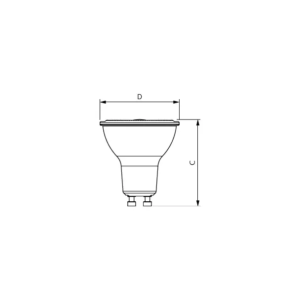 Żarówka LED ściemnialna klasa A 2,1W=50W 400lm 4000K barwa neutralna LEDspot UE 2,1-50W GU10 840 EEL
