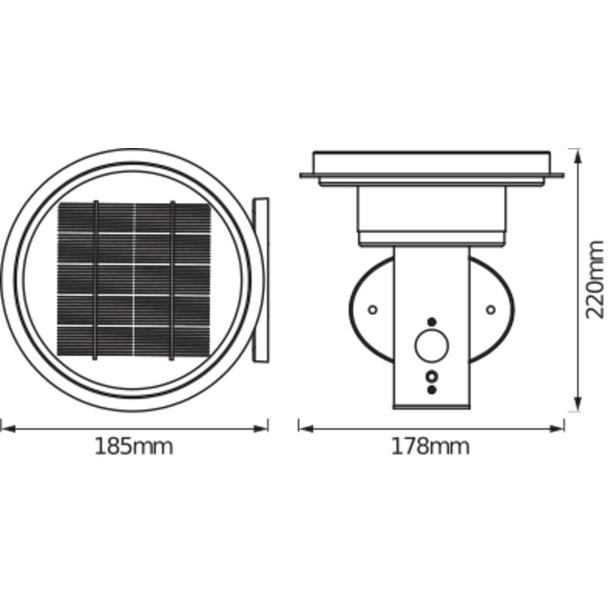 ENDURA STYLE SOL WALL2CIRCLE6WST LEDV Oprawa zewnętrzna