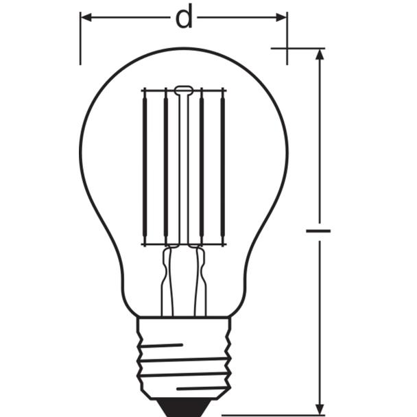 LED COMFORT SUPERIOR CL A FIL 75 dim 7,5W 940 E27 LEDVANCE