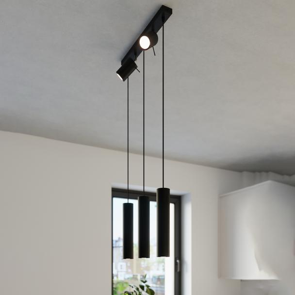 Sollux Lampa wisząca RING 3 czarny SL.1099