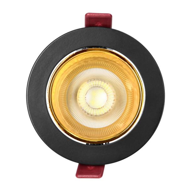 FONDI RC ramka dekoracyjna oprawy punktowej, MR16/GU10 max. 50W, okrągła, stała, aluminiowa, czarno-