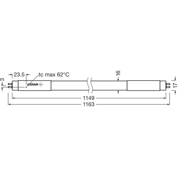 ST5HE28-1.2M 17W 840 HF TUBA LED LEDVANCE