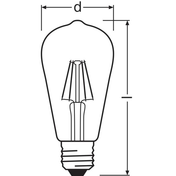 LED COMFORT SUPERIOR CL Edison FIL 60 dim 5,8W 940 E27 LEDVANCE