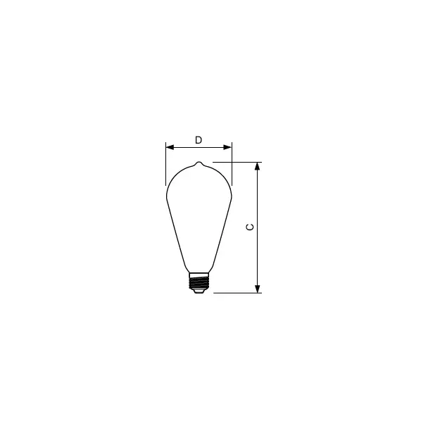 Żarówka LED 7W=60W 806lm 2700K barwa ciepła kulka 7-60W E27 ST64 827 Szkło przezroczyste PHILIPS