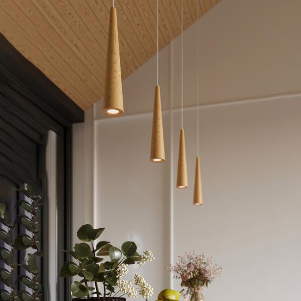 Sollux Lampa wisząca SULA 1 naturalne drewno SL.1100