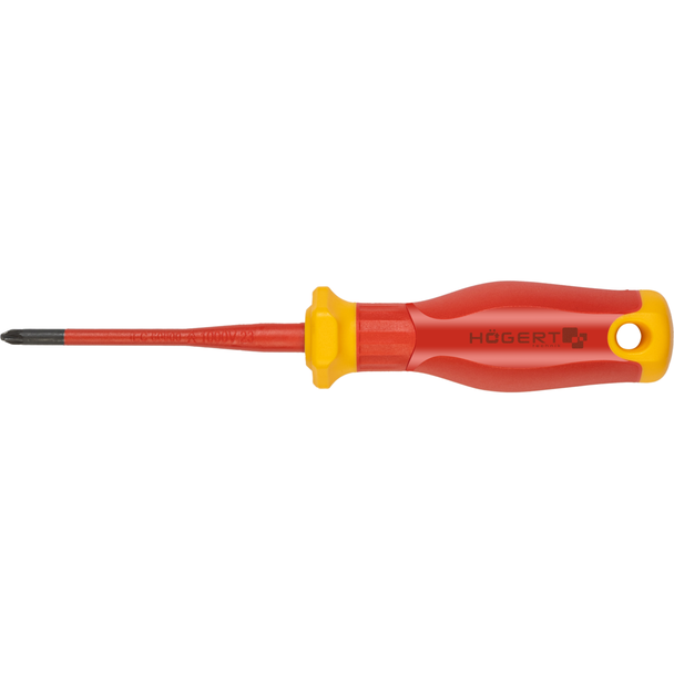 Wkrętak płasko-krzyżowy, PZ1/SL5 80 mm, 1000V, SLIM, S2