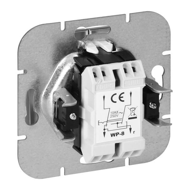 Łącznik krzyżowy podtynkowy Pearl, 10A, 250V, WP-8P, antracyt
