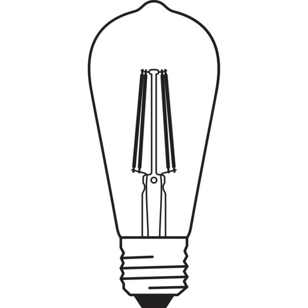 Żarówka LED E27 ST64 6W = 44W 2500K Ciepła 540lm 300° Filament SMART+ WIFI Ściemnialna 4058075609839 LEDVANCE