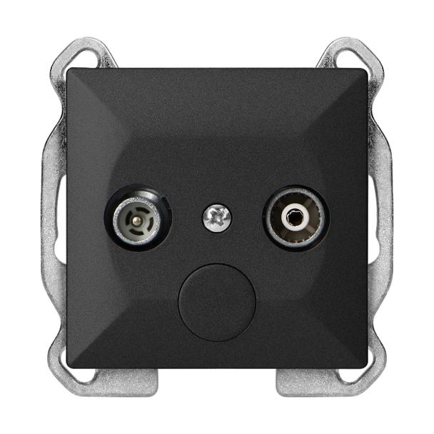 Gniazdo abonenckie "RTV" Pearl, 1,5dbt, GAP-P/K, czarny