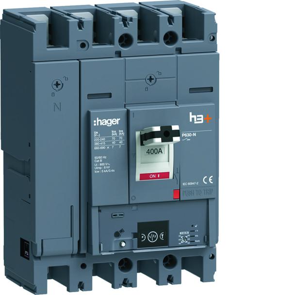 MCCB Wyłącznik mocy h3+ P630 Energy 4x400A 40kA HNW401NR HAGER