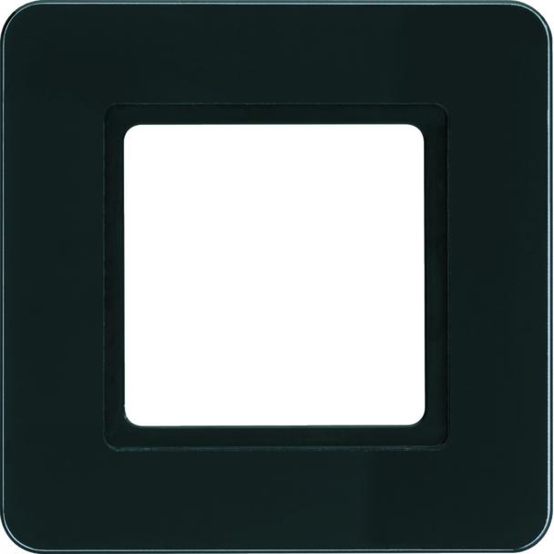 Q.7 Ramka 1-krotna do modułu podświetlenia LED, szkło, czarne