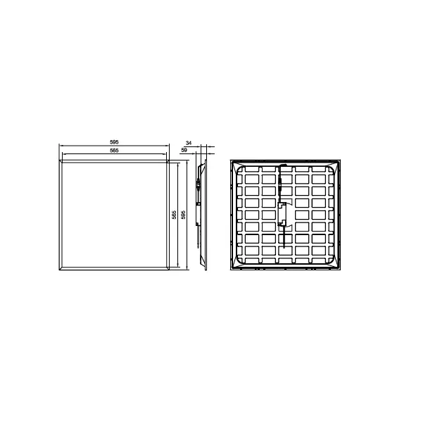 Panel LED Ledinaire RC065B G5 28W 3400lm IP20/40 4000K barwa neutralna 34S/ 840 PSU W60L60 NOC CFW 5