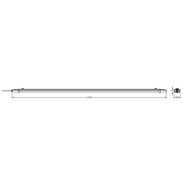 Oprawa hermetyczna DAMP PROOF SLIM ECO 1500 48W 5520lm 6500K 865 IP65 4058075601673 LEDVANCE