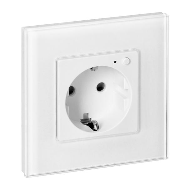 Gniazdo pojedyncze Tuya Smart Wi-Fi, Schuko, białe