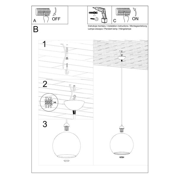 Sollux Lampa wisząca BALL zielona SL.0254