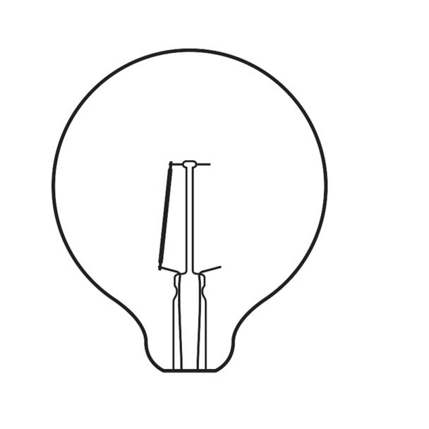 Żarówka LED Vintage 1906 LED CL GLOBE125 FIL GOLD 55 non-dim 6,5W/825 E27 4058075809406