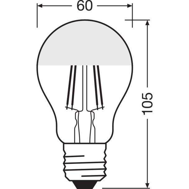 Lampa LED STAR CL A Filament szkło przezroczyste Mirror Gold 37 non-dim 4W 827 E27
