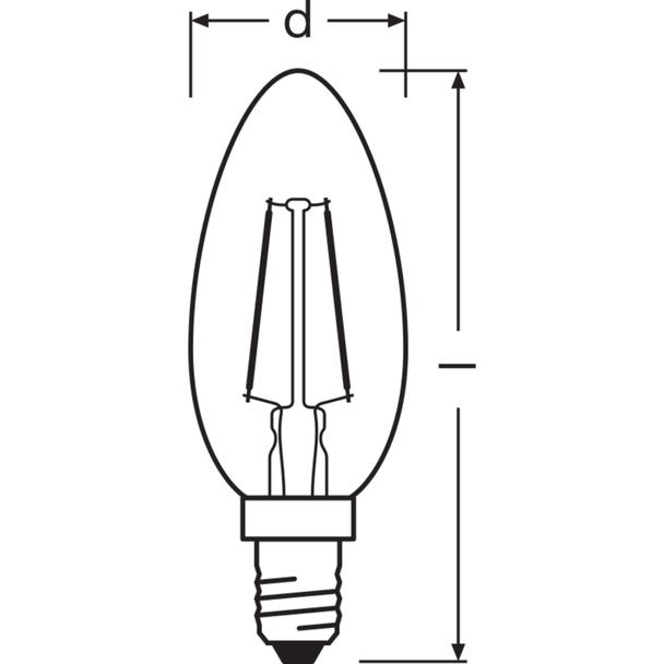 Lampa LED Vintage 1906 CL BW Filament szkło przezroczyste GOLD 12 non-dim 1,5W 824 E14