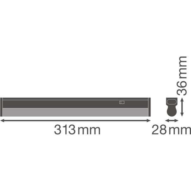 Oprawa liniowa LINEAR COMPACT SWITCH 300 4W 3000K