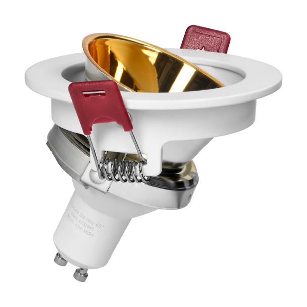 FONDI RC ramka dekoracyjna oprawy punktowej, MR16/GU10 max. 50W, okrągła, stała, aluminiowa, biało-z