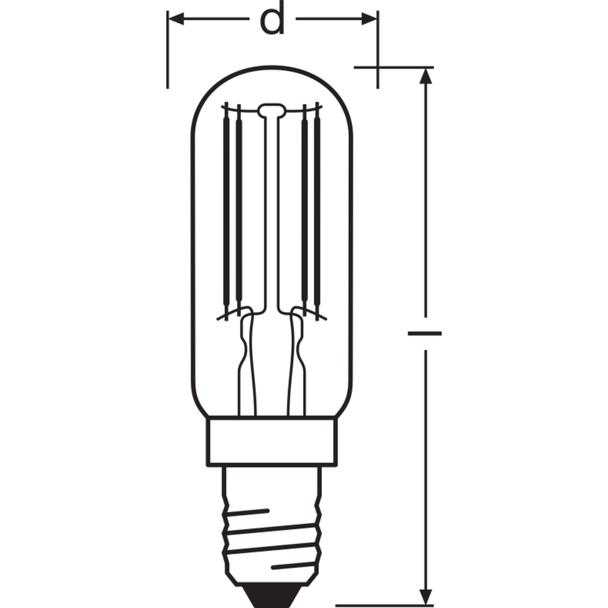 Lampa LED PARATHOM SPECIAL T26 Filament szkło przezroczyste 55 non-dim 6,5W 827 E14