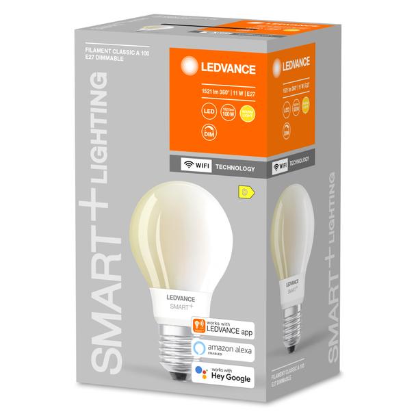 Żarówka LED E27 A67 11W = 100W 2700K Ciepła 1521lm 300° Filament SMART+ WIFI Ściemnialna 4058075609730 LEDVANCE
