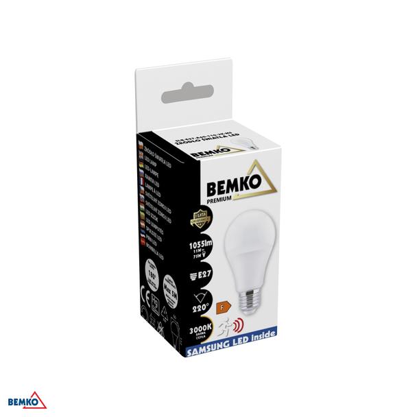 ŹRÓDŁO LED SAMSUNG INSIDE 230V E27 A60 11W 1055LM 3000K 220ST Z CZUJNIKIEM MIKROFALOWYM