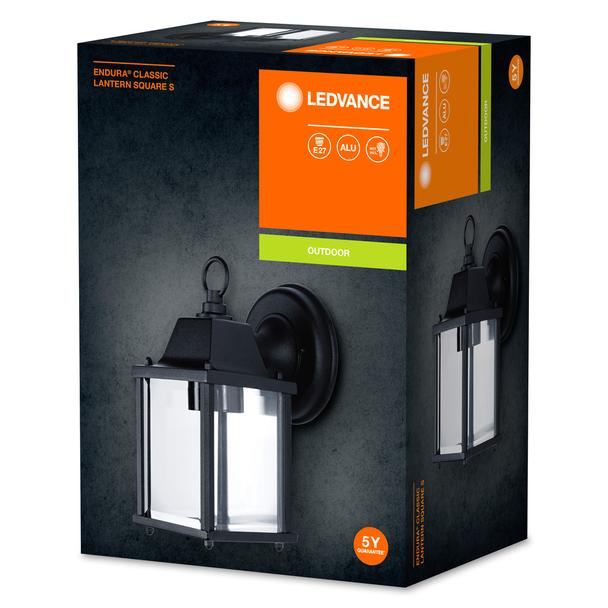 Kinkiet Ogrodowy LED E27 Oprawa Latarnia Czarna ENDURA CLASSIC LANTERN 4058075206625 LEDVANCE