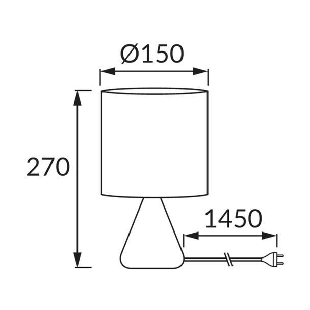 Lampka stołowa ATENA E14 A BLACK