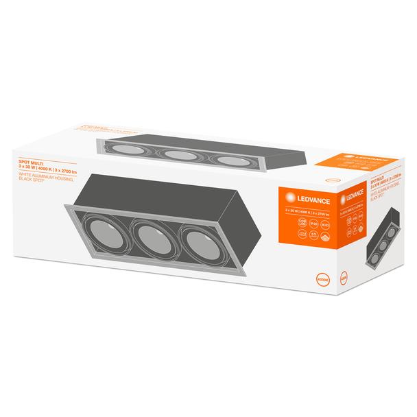 Oprawa SPOT MULTI 3x30W 4000K FL WT BK