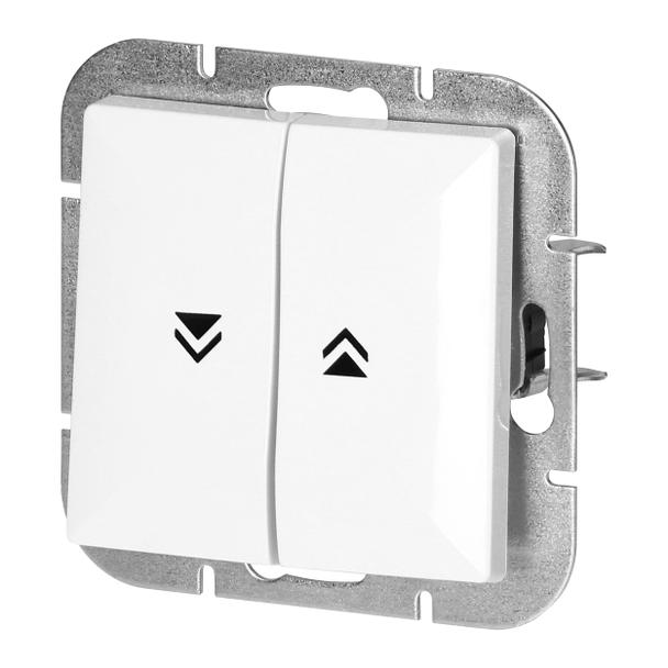 Łącznik roletowy podtynkowy Pearl, 10A, 250V, WP-10P, biały