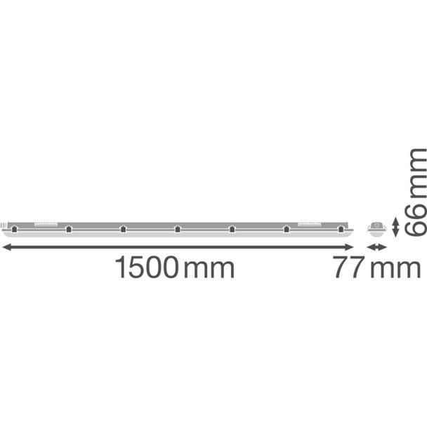 Oprawa hermetyczna LED 25W DAMP PROOF VALUE 1500 3000lm 4000K IP65 4058075300866 LEDVANCE