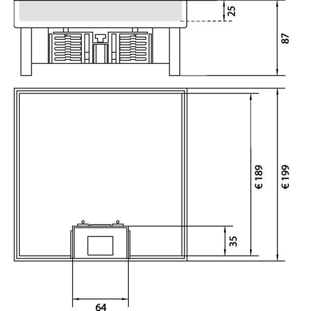 tehalit.VE-EE Pokrywa uchylna IP30 5kN EKQ06 200x200 25mm stal nierdzewna