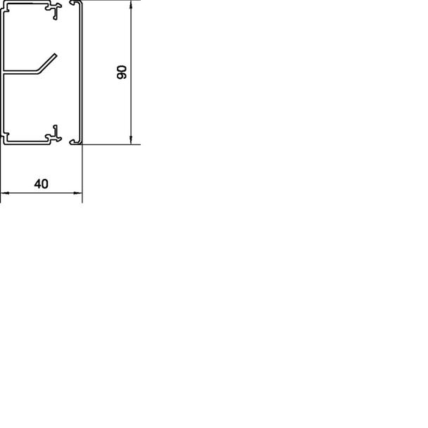 tehalit.LF Kanał elektroinstalacyjny PVC 40x90mm z przegrodą, biały