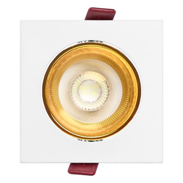 FONDI SC ramka dekoracyjna oprawy punktowej, MR16/GU10 max 50W, kwadrat, stała, aluminiowa, biało-zł