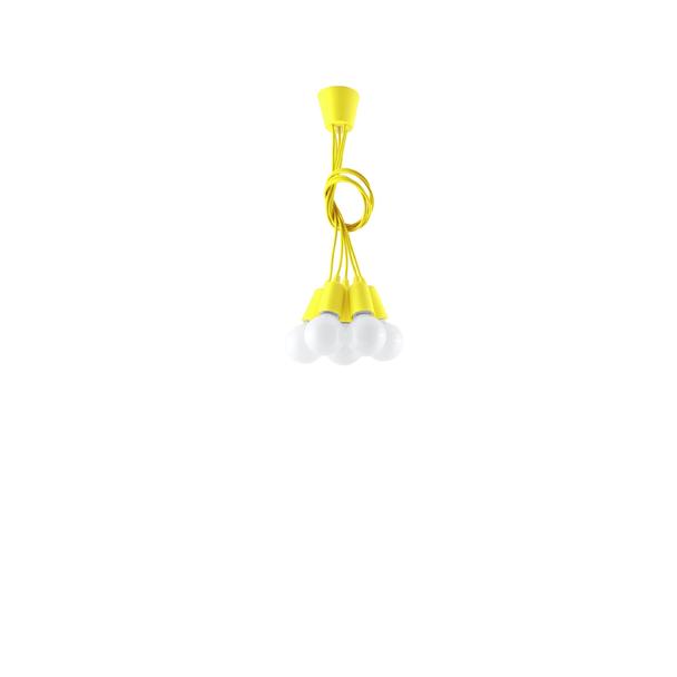 Sollux Lampa wisząca DIEGO 5 żółta SL.0580