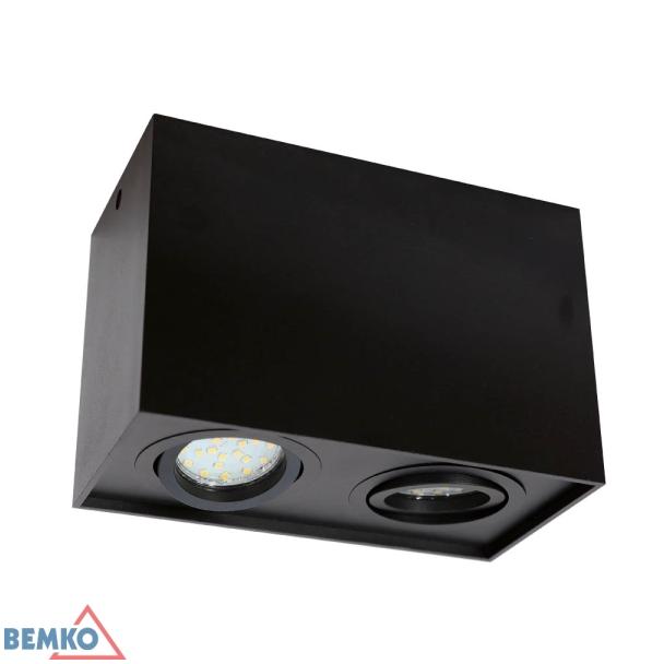 OPRAWA DOWNLIGHT ORTAL REGULOWANA 182X96 2XGU10 MAX. 2x50W CZARNA