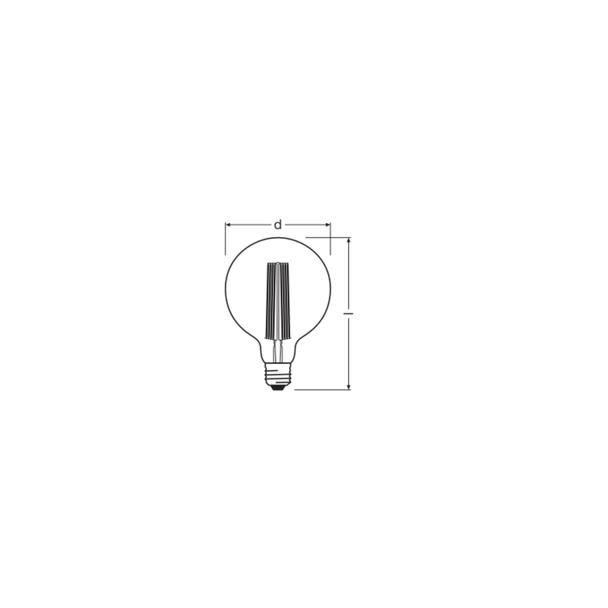 Lampa LED Vintage 1906 GOLD 125 dim 8,8W/822 E27