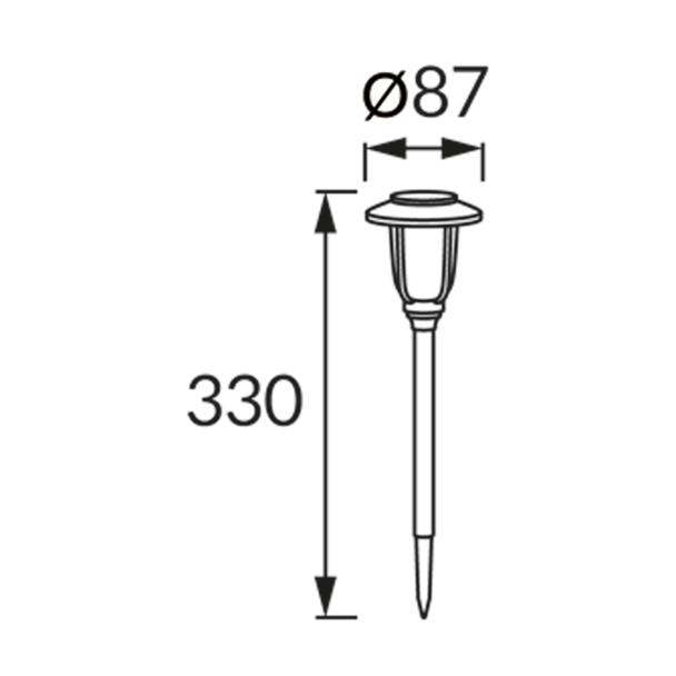 Lampa solarna LED CYPIS LED 0,04W BLACK CW