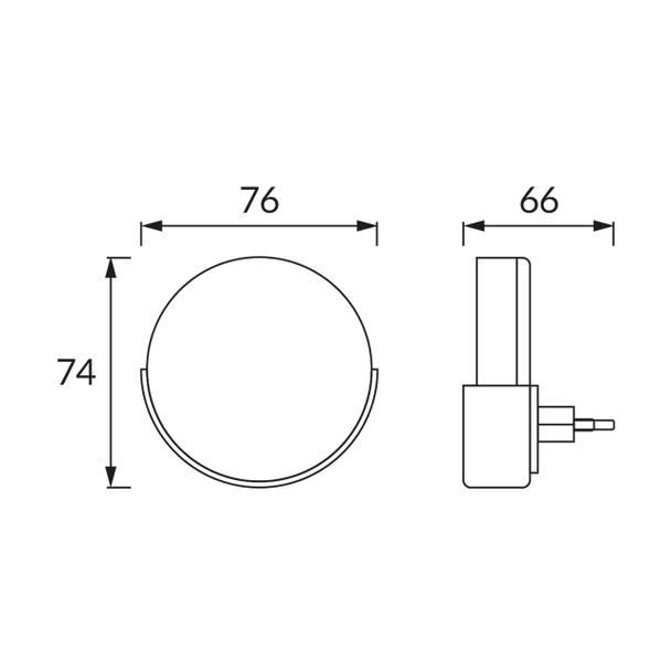 Lampka wtykowa LED BEZA LED 1W C