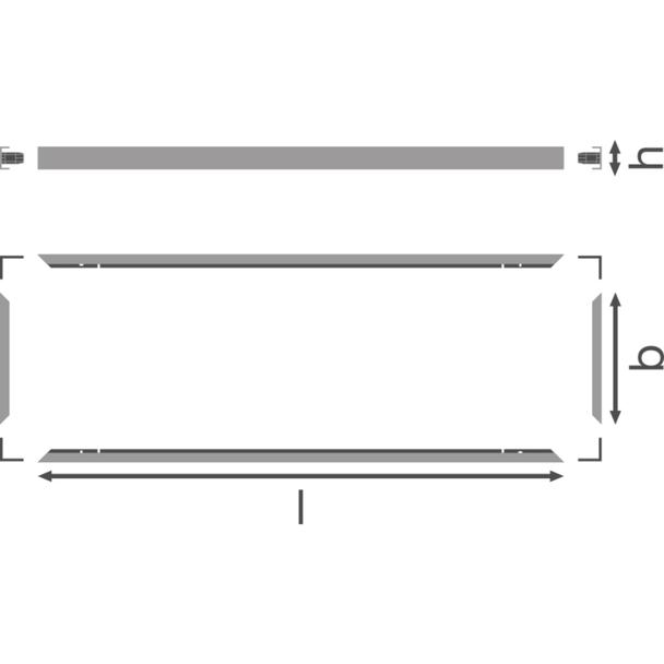 Ramka do montażu powierzchniowego PANEL 1200x300 SURFACE MOUNT KIT H70 VALUE