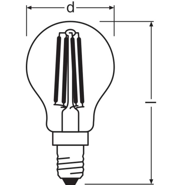 Żarówki FILAMENT LED E14 4W 40W OSRAM 2700K trójpak