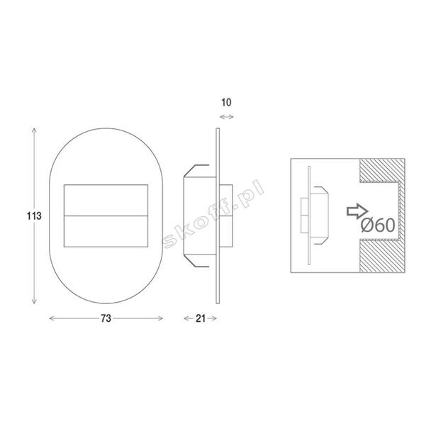 DUO RUEDA SHORT – G(alu) / B (niebieski)   [obud. Aluminium] [IP 66]