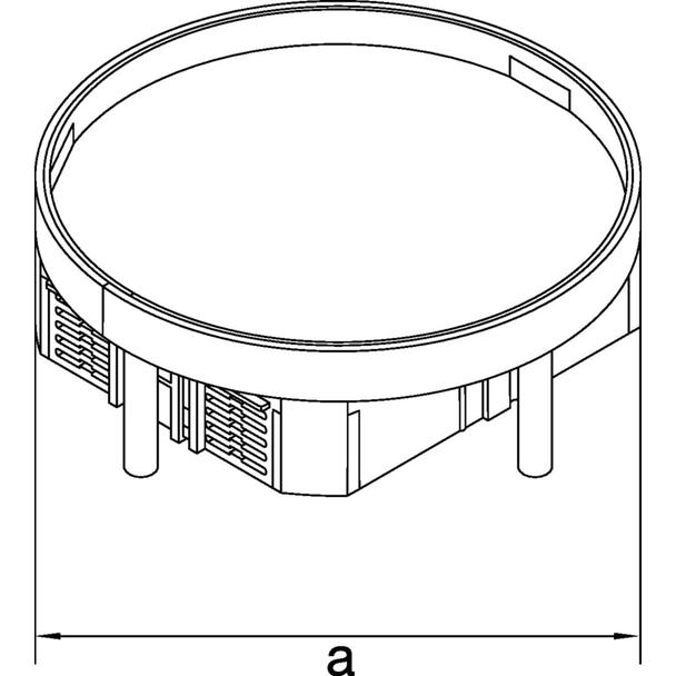 tehalit.VE-EE Pokrywa pełna IP54 20kN EKSR06 fi215 15mm stal nierdzewna