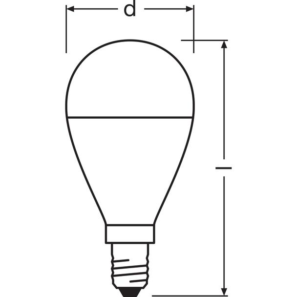Żarówka LED E14 7W VALUECLP60 7W/827 230VFR 806lm 2700K 4058075152939 LEDVANCE